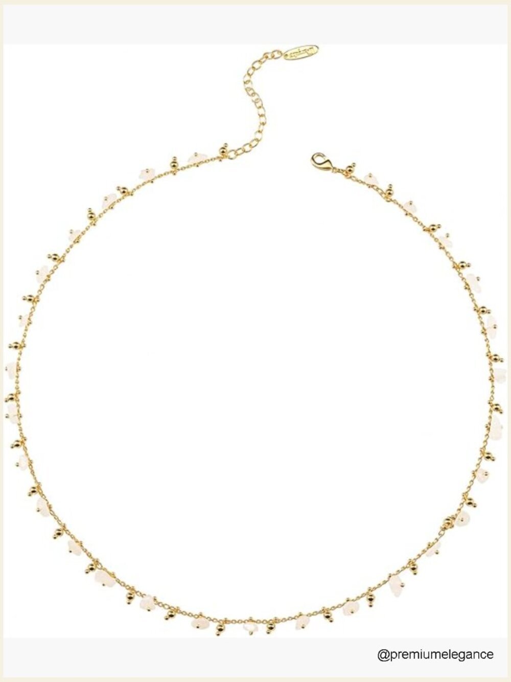 Gold Plated Beaded Dainty Choker Necklace for Women